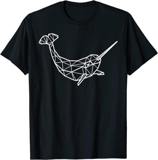 Narwhal Polygon Orca Whale Ocean Mammal Tshirt T-Shirt