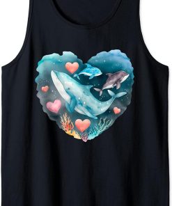 Loving Whale Ocean Sea Lover Gifts Idea Men Boys Kids Orca Tank Top