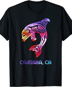 Cambria California Orca Killer Whale Native American T-Shirt