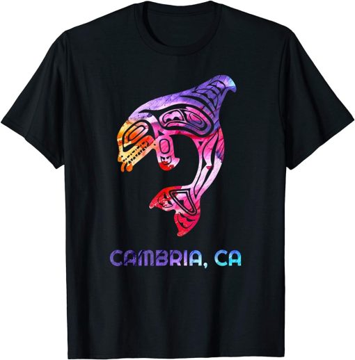 Cambria California Orca Killer Whale Native American T-Shirt