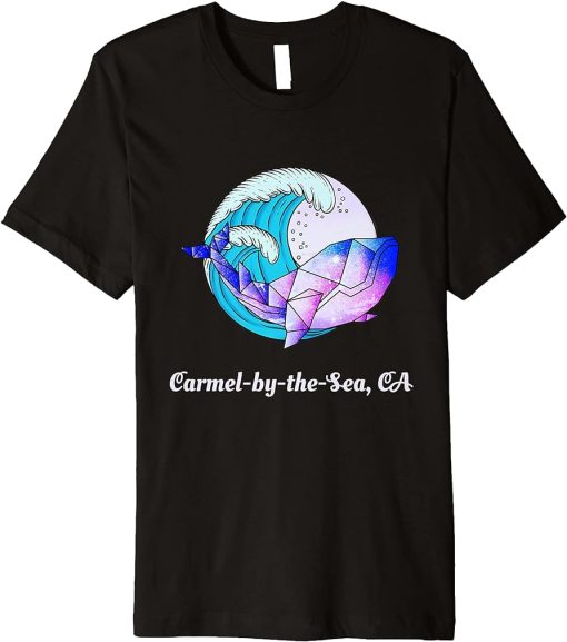 Carmel-by-the-Sea Japanese Paint Geometric Orca Killer Whale Premium T-Shirt