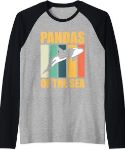 Pandas Of The Sea Ocean Orca Sea Mamal Lover Raglan Baseball Tee